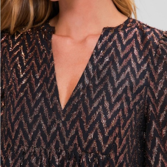 TUCKERNUCK Pomander Place Metallic Ikat Kenzo Dress NWT Size XS - Picture 5 of 16